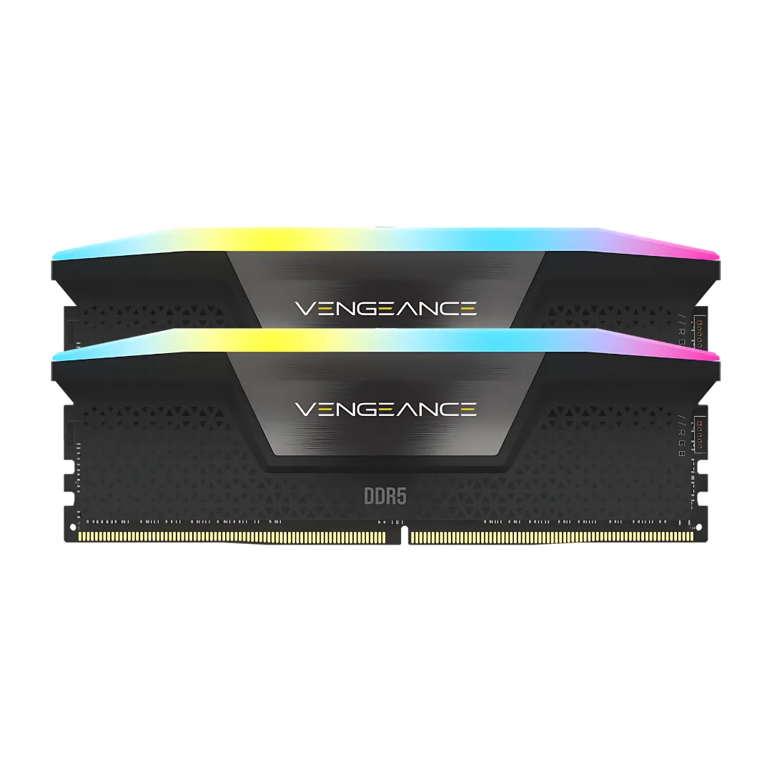 Corsair Vengeance RGB 32GB (16GBX2) DDR5 6000MHz C36 Memory Kit — Black