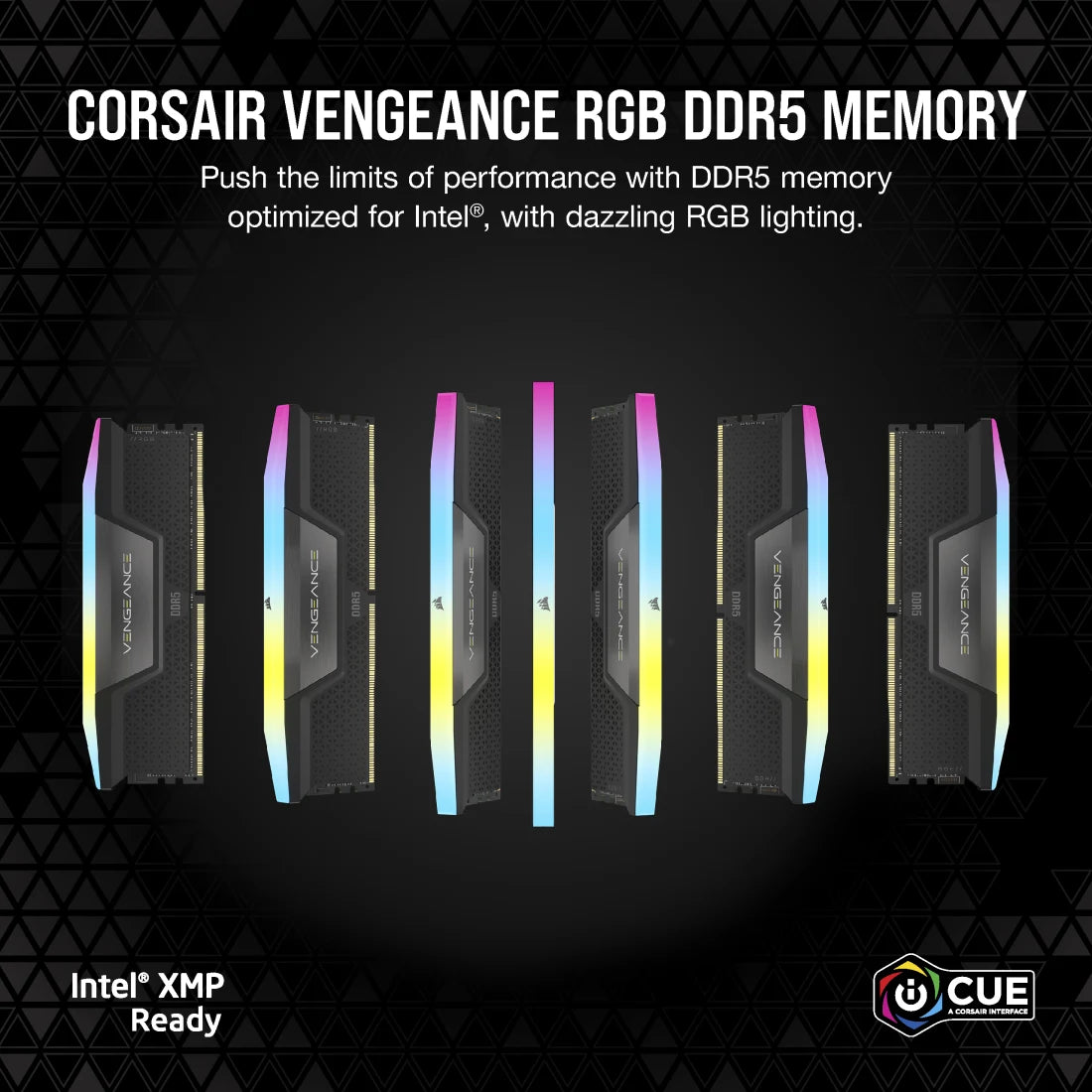 Corsair Vengeance RGB 32GB (16GBx2) DDR5 6000MHz Ram (Black)