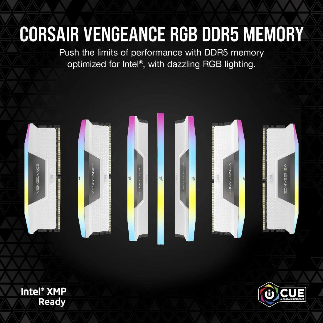 Corsair Vengeance RGB 32GB (16GBx2) DDR5 6000MHz Ram (White)