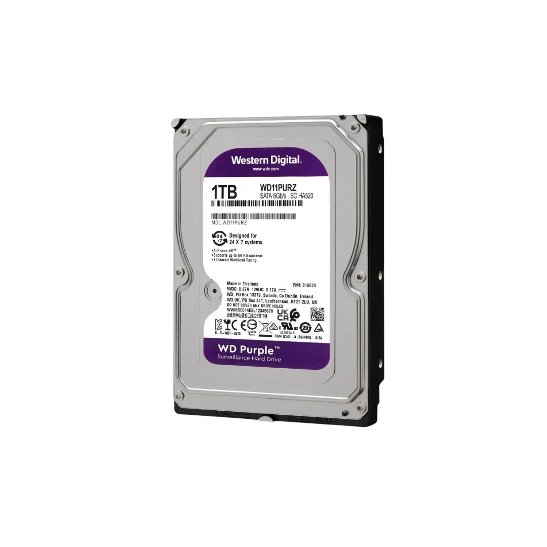 WD Purple 1TB CMR Surveillance Hard Drive