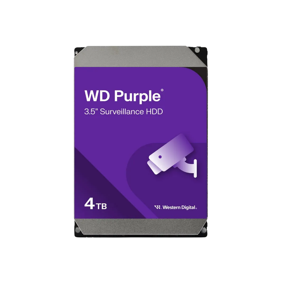 WD Purple 4TB Surveillance Hard Drive 64MB 5400RPM CMR SATA 110MB/s WD40PURZ