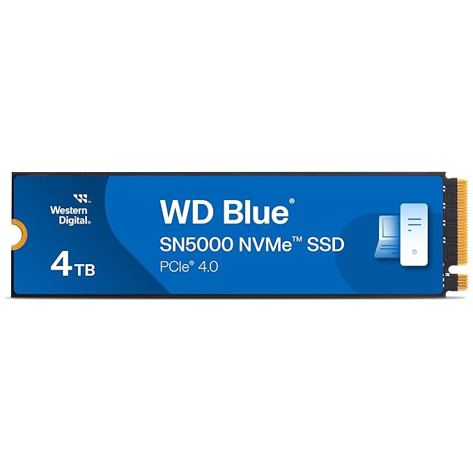 Western Digital Blue SN5000 4TB Nvme Gen4 SSD