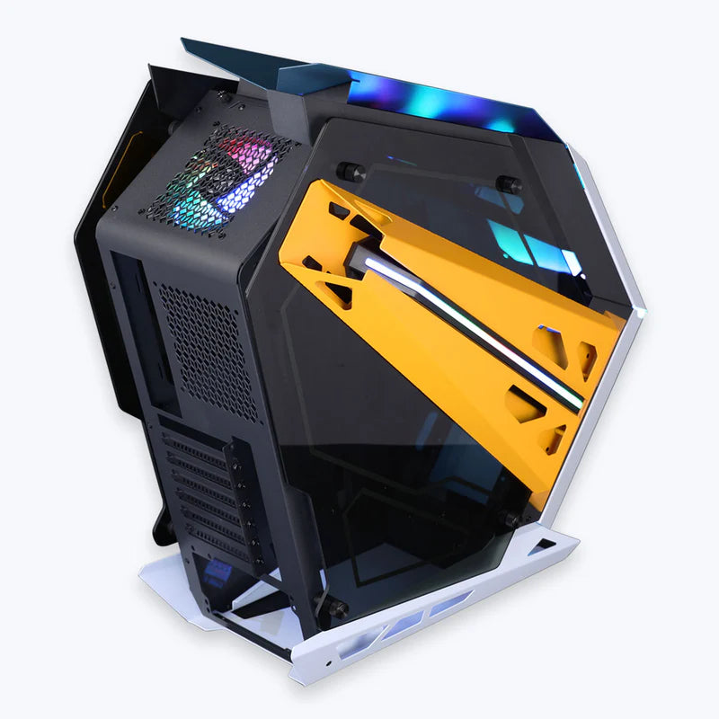 Zebronics Phantom Mid Tower Computer Case with ARGB LED Fans, Tempered Glass Panels, and Multiple Cooling Options