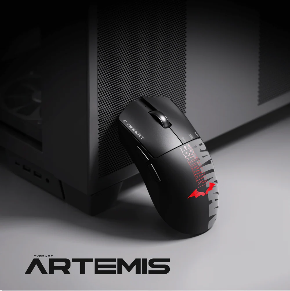 Cybeart Artemis - The Batman | 1K 52g Ultra-light Hot-Swap Tri-Mode Gaming Mouse - | Buy Online at Shwetha Computers