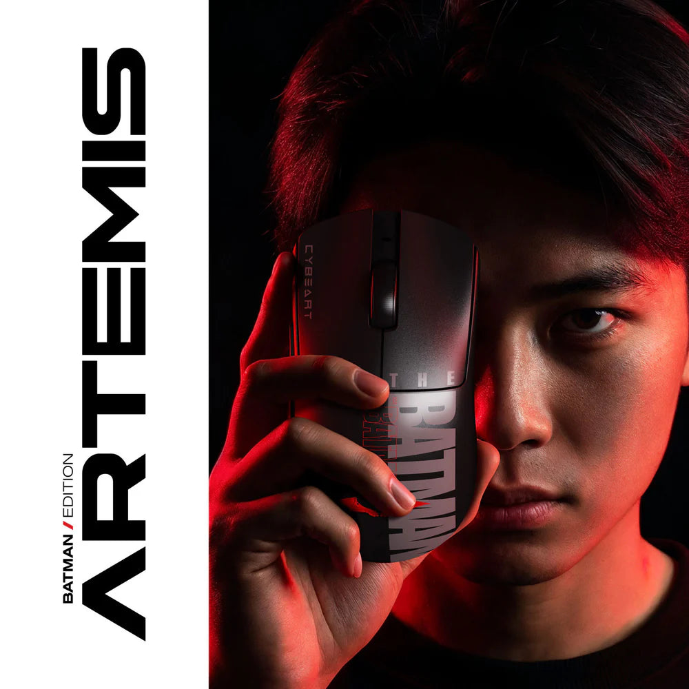 Cybeart Artemis - The Batman | 1K 52g Ultra-light Hot-Swap Tri-Mode Gaming Mouse - | Buy Online at Shwetha Computers