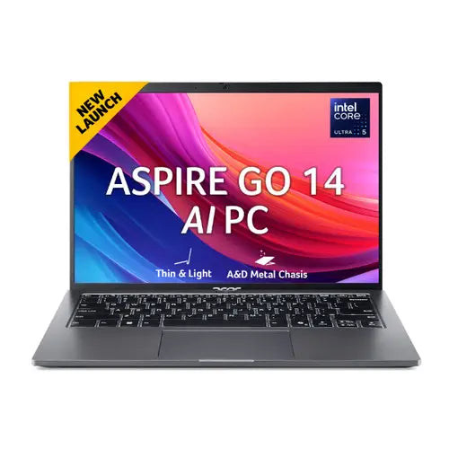 Acer Aspire Go 14 (AG14-71M) Gaming Laptop Intel Core Ultra 5 processor 125H, Intel ARC Graphics, 16 GB, 512GB SSD, 14" WUXGA, NX.JF5SI.001