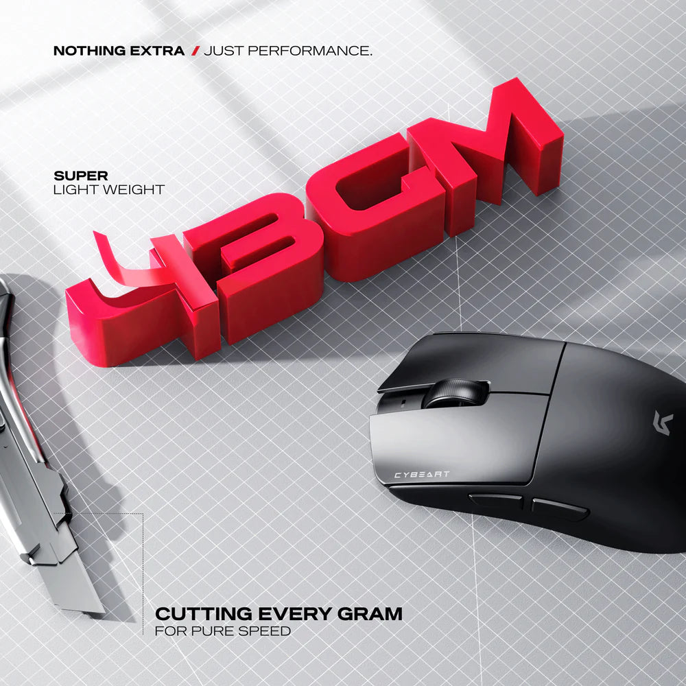 Cybeart Artemis | 1K 52g Ultra-light Hot-Swap Tri-Mode Gaming Mouse - | Buy Online at Shwetha Computers