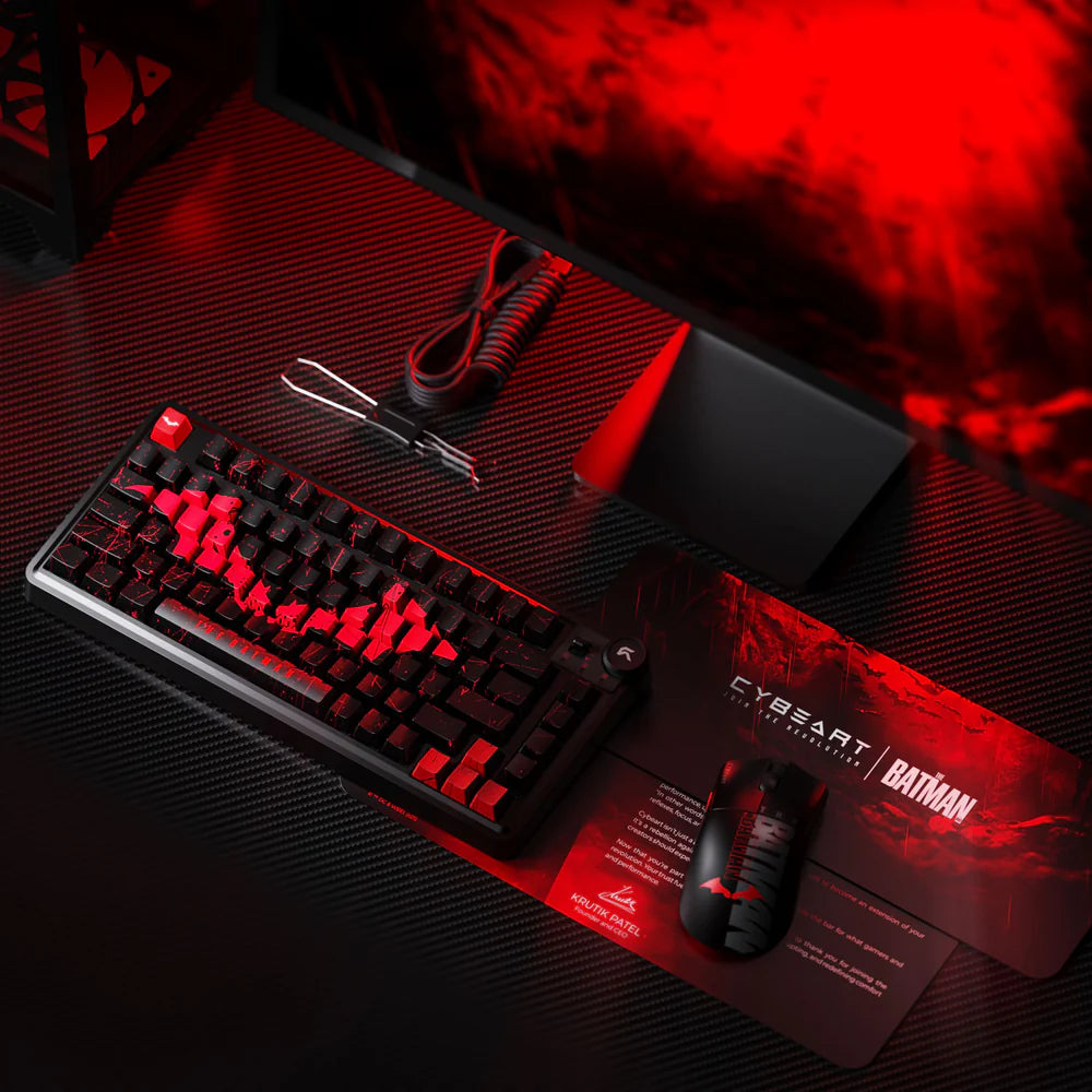 Cybeart Nighthawk 75 - The Batman | TKL Tri-Mode Gaming Keyboard - | Buy Online at Shwetha Computers