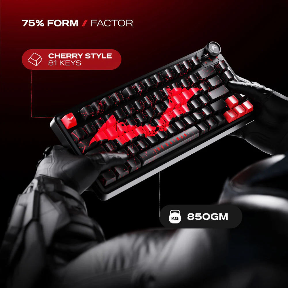 Cybeart Nighthawk 75 - The Batman | TKL Tri-Mode Gaming Keyboard - | Buy Online at Shwetha Computers