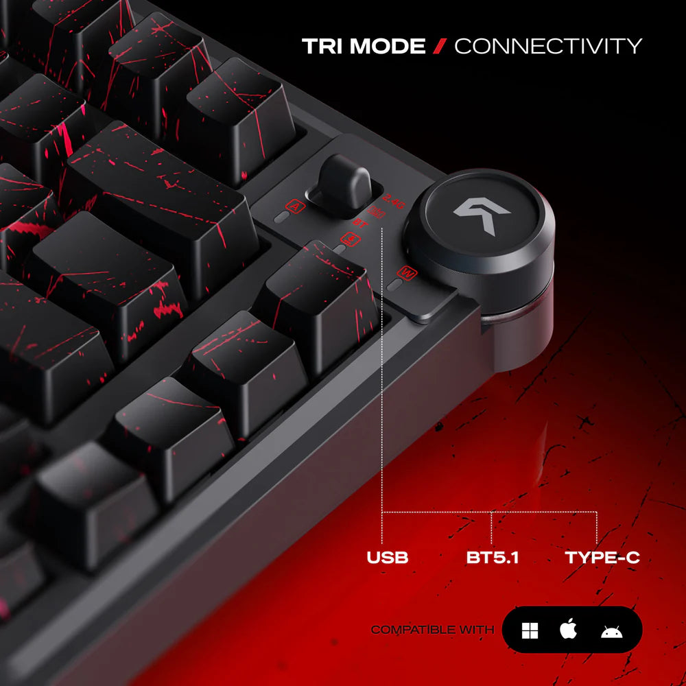 Cybeart Nighthawk 75 - The Batman | TKL Tri-Mode Gaming Keyboard - | Buy Online at Shwetha Computers