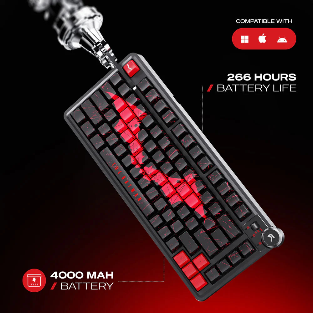 Cybeart Nighthawk 75 - The Batman | TKL Tri-Mode Gaming Keyboard - | Buy Online at Shwetha Computers