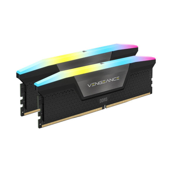 CORSAIR VENGEANCE RGB DDR5 32GB (2x16GB) DDR5 6000MHz CL36 AMD EXPO Intel XMP iCUE Compatible Computer Memory – Gray