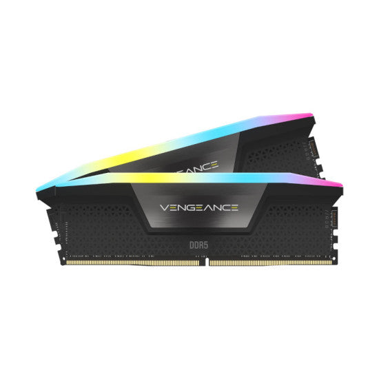 CORSAIR VENGEANCE RGB DDR5 32GB (2x16GB) DDR5 6000MHz CL36 AMD EXPO Intel XMP iCUE Compatible Computer Memory – Gray