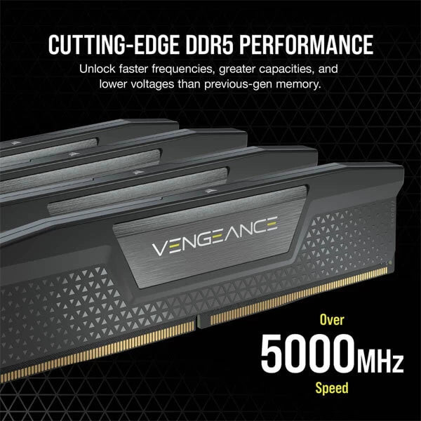 Corsair Vengeance 16GB DDR5 5600MHz C40 Memory - Black