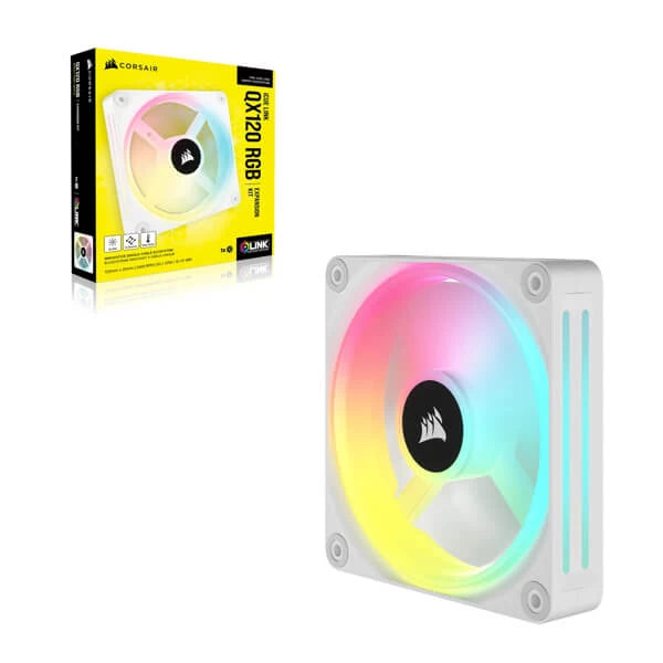 Corsair QX120 RGB 120mm PWM Fan - White (CO-9051005-WW)