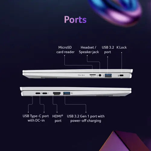 Acer Swift Go 14 (SFG14-73) Gaming Laptop Intel Core Ultra 7 processor 155H, Intel Arc Graphics, 16 GB, 1024GB SSD, FHD OLED, NX.J2BSI.001 - | Buy Online at Shwetha Computers