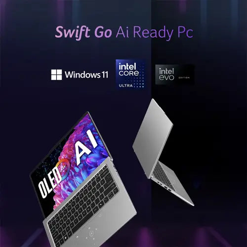 Acer Swift Go 14 (SFG14-73) Gaming Laptop Intel Core Ultra 7 processor 155H, Intel Arc Graphics, 16 GB, 1024GB SSD, FHD OLED, NX.J2BSI.001 - | Buy Online at Shwetha Computers