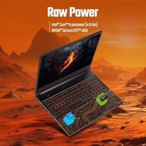 Acer Nitro V 16 (ANV16-71) Gaming Laptop 14th Gen Intel Core i5-14450HX Processor with AI-Powered Noise Reduction, RTX 4050, 16GB, 512GB SSD, 16