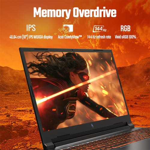 Acer Nitro V 16 (ANV16-71) Gaming Laptop 14th Gen Intel Core i5-14450HX Processor with AI-Powered Noise Reduction, RTX 4050, 16GB, 512GB SSD, 16