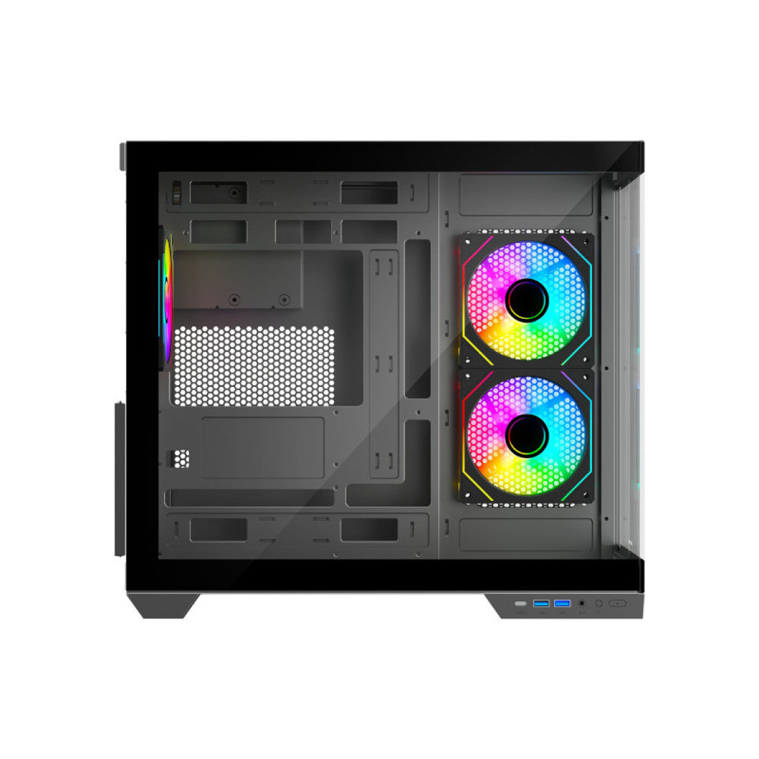 Ant Esports Crystal X4 ARGB Mid Tower Gaming Cabinet (Black)
