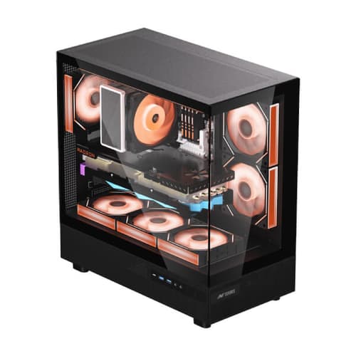 Ant Esports Crystal X6 ARGB  Mid Tower Cabinet (Black)