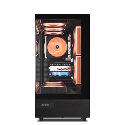 Ant Esports Crystal X6 ARGB  Mid Tower Cabinet (Black)
