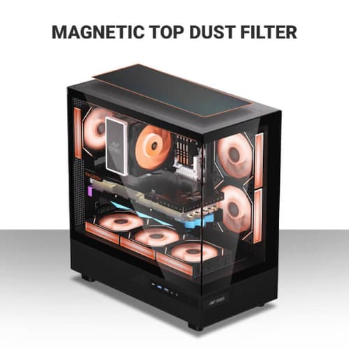 Ant Esports Crystal X6 ARGB  Mid Tower Cabinet (Black)