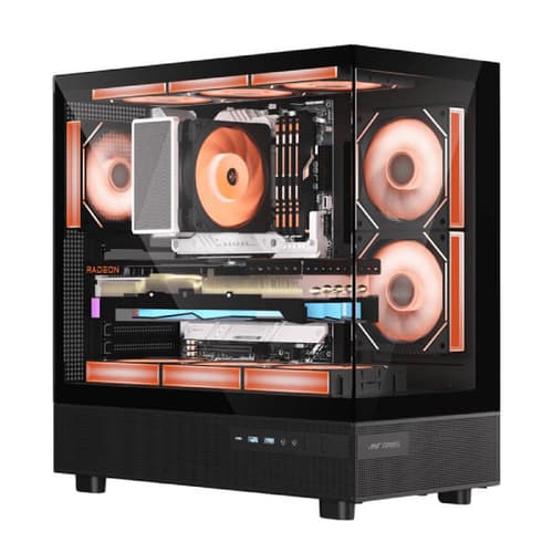 Ant Esports Crystal X6 ARGB  Mid Tower Cabinet (Black)