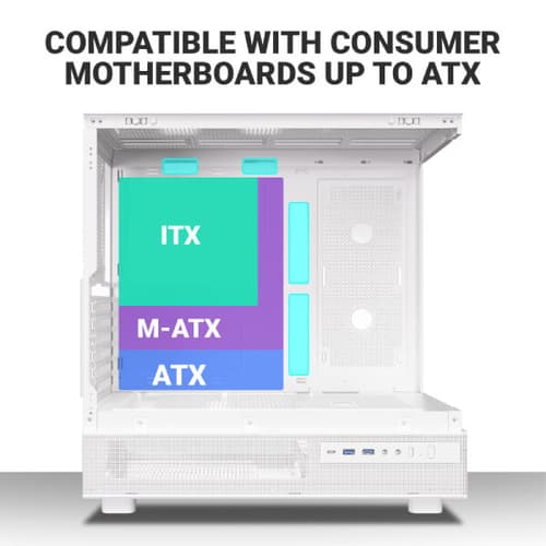 Ant Esports Crystal X6 ARGB ATX Mid Tower Case (White)
