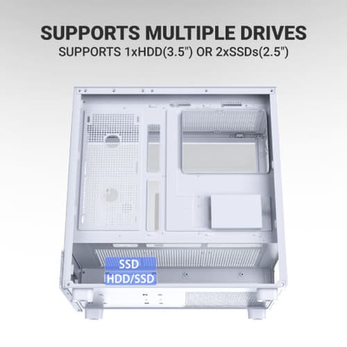 Ant Esports Crystal X6 ARGB ATX Mid Tower Case (White)