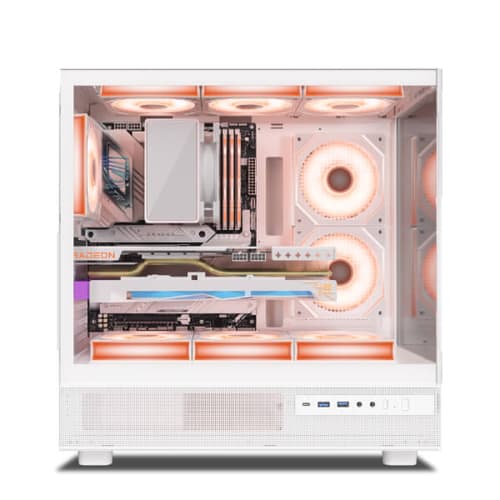 Ant Esports Crystal X6 ARGB ATX Mid Tower Case (White)