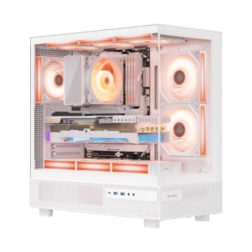 Ant Esports Crystal X6 ARGB ATX Mid Tower Case (White)