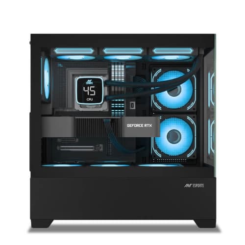 Ant Esports Crystal Z3 ARGB ATX Mid Tower Cabinet (Black)