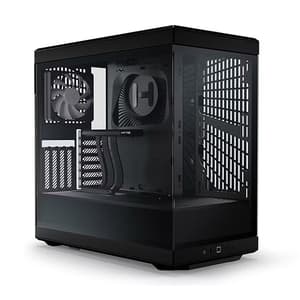 Hyte Y40 Panoramic TG ATX  Mid Tower Cabinet Case with PCIE 4.0 Riser (Black)
