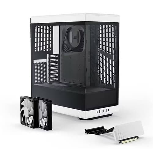 Hyte Y40 Panoramic ATX Mid Tower Cabinet (Black and White)