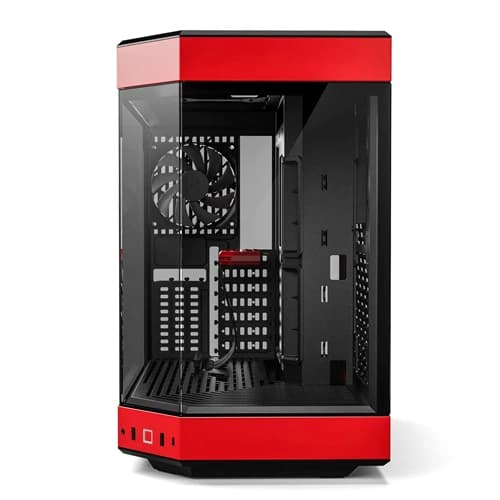 Hyte Y60 Panoramic E-ATX Mid Tower Cabinet Case (Red and Black)