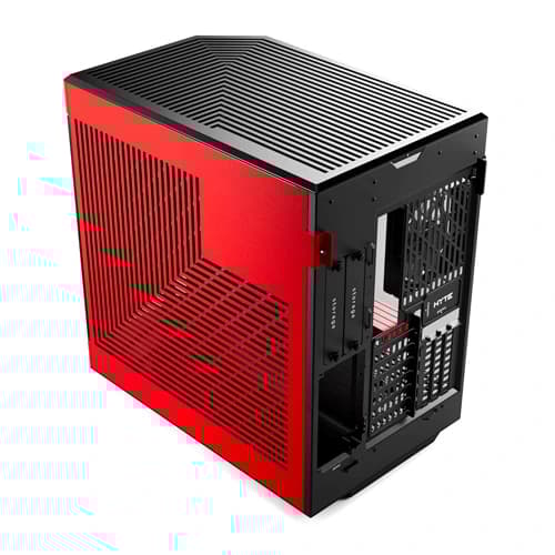 Hyte Y60 Panoramic E-ATX Mid Tower Cabinet Case (Red and Black)