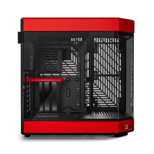 Hyte Y60 Panoramic E-ATX Mid Tower Cabinet Case (Red and Black)