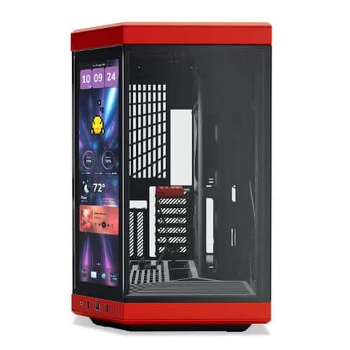 Hyte Y70 touch infinite PanoramicE-ATX Mid Tower Cabinet (Black Cherry)