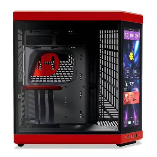 Hyte Y70 touch infinite PanoramicE-ATX Mid Tower Cabinet (Black Cherry)