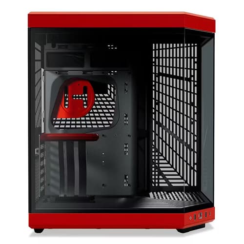 Hyte Y70 Panoramic E-ATX Mid Tower Cabinet (Black and Red)