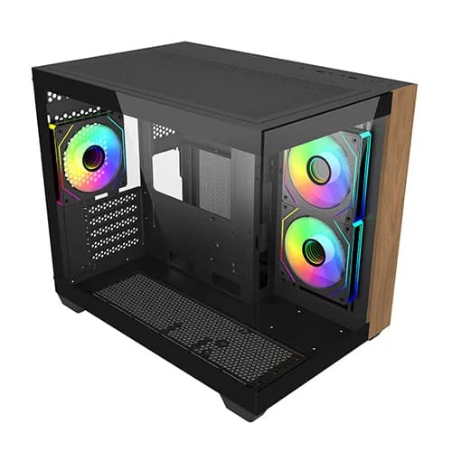 Cooler Master Elite 481 Wood ARGB M-ATX Mini Tower Gaming Cabinet