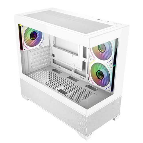 Cooler Master Elite 490 ARGB M-ATX Mini Tower Gaming Cabinet (White)