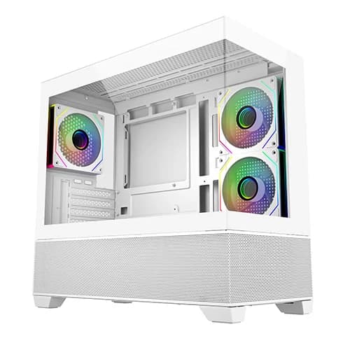 Cooler Master Elite 490 ARGB M-ATX Mini Tower Gaming Cabinet (White)