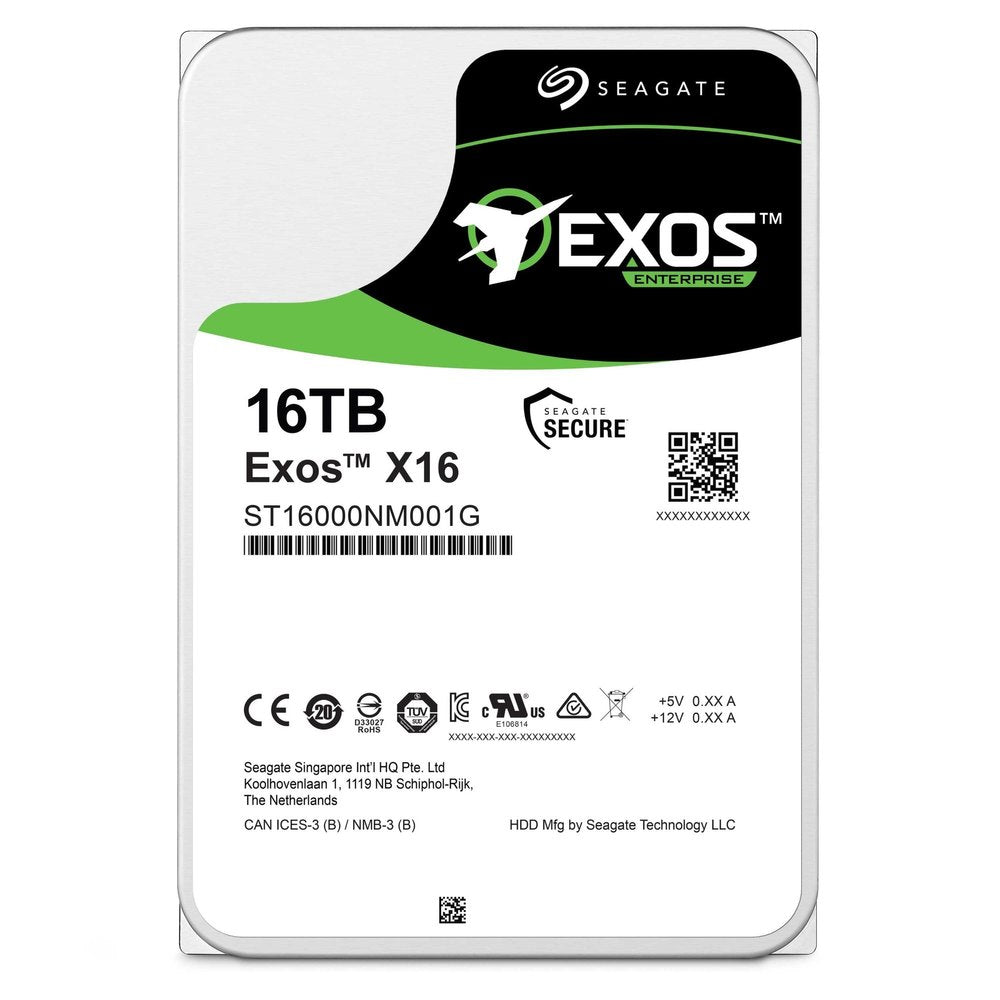 Seagate 16 TB ST16000NM001G HDD 7200 RPM 12.0 Gb/s