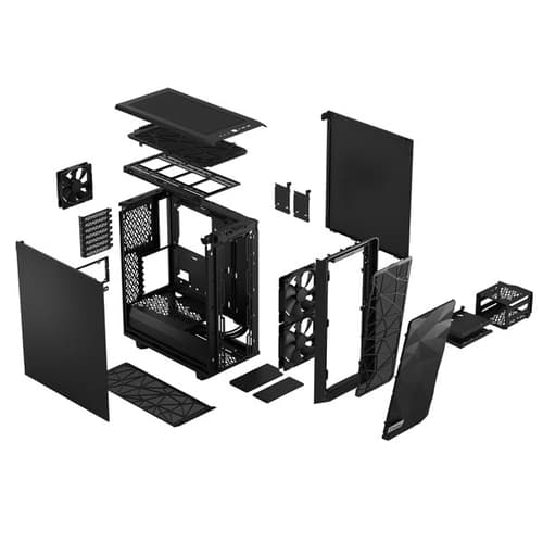 Fractal Meshify 2 Compact Black Solid Mid Tower Cabinet - | Buy Online at Shwetha Computers