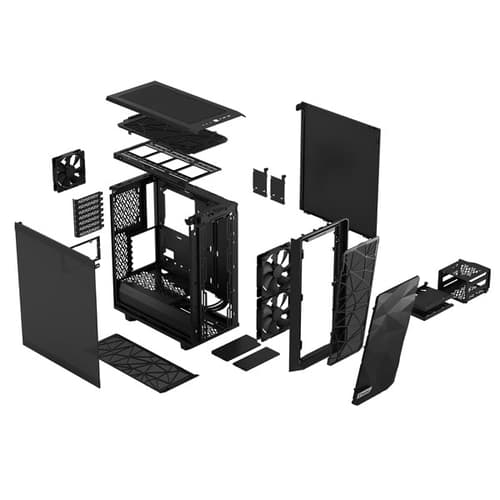 Fractal Meshify 2 Compact Black TG Dark Tint Mid Tower Cabinet - | Buy Online at Shwetha Computers