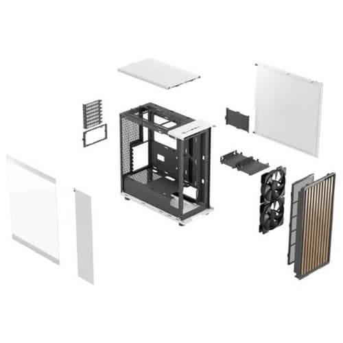 Fractal North Chalk White TG Dark Mid Tower Cabinet - | Buy Online at Shwetha Computers