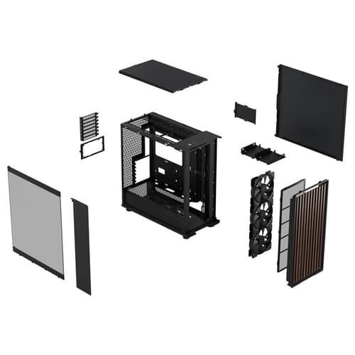 Fractal North XL Charcoal Black TG Dark Tint Mid Tower Cabinet - | Buy Online at Shwetha Computers