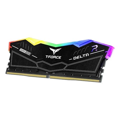 TEAMGROUP T-FORCE Delta RGB CL38 DDR5 16GB 6000MHz Desktop RAM (Black) - | Buy Online at Shwetha Computers